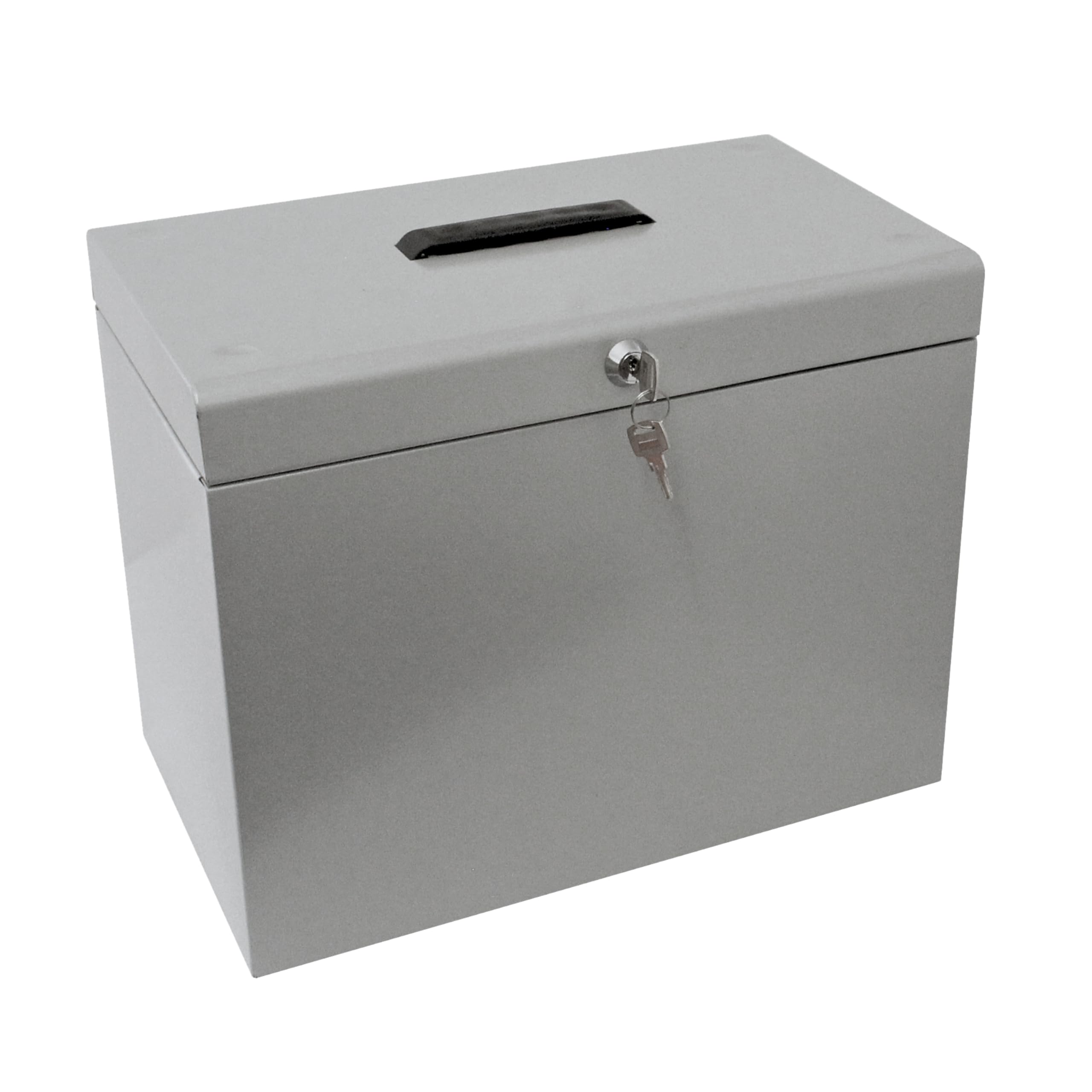 Cathedral Products A4 Steel File Box with Starter Pack of 5 Suspension Files - Grey