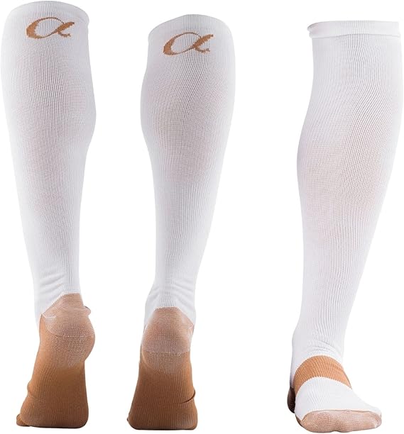 Alpha Copper Infused Compression Socks for Men and Women for