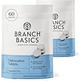 Branch Basics Dishwasher Tablets - 120 Ct | Plastic-Free Tablets | Fragrance-Free, Human-Safe Dishwasher Pods Replacement | Delivers a Powerful Clean Without Harsh Chemicals