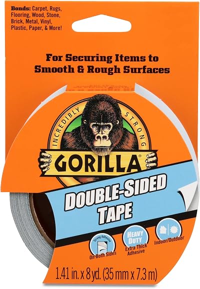 Gorilla Double Sided Tape 7.3m Heavy Duty Indoor Outdoor Bond