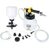 Mityvac MV7135 Premium Pneumatic Brake and Clutch Bleeding Kit, Air Operated, Isolated Flow Control, Pressure/Vacuum Switch Valve, 2 Quart (2.5 Liter) Fluid Reservoir, Master Cylinder Refill Kit
