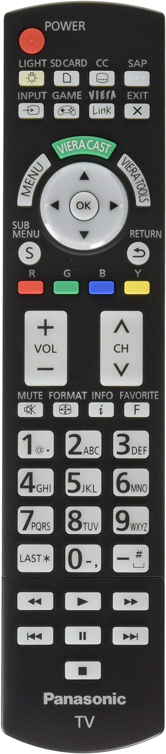 Amandan New OEM Original Remote Control for Panasonic N2QAYB000486