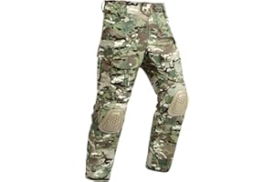 TREKMASTER Men's G3 Combat Pants with Knee Pads: Tactical Paintball Pants, Durable Rip-Stop Fabric, Multi-Camouflage Design