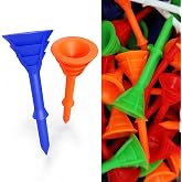 FINGER TEN Golf Tees Plastic 3 1/4 Inch 12/24/60 Pack | Unbreakable, Durable, Stable, 4 Colors Available