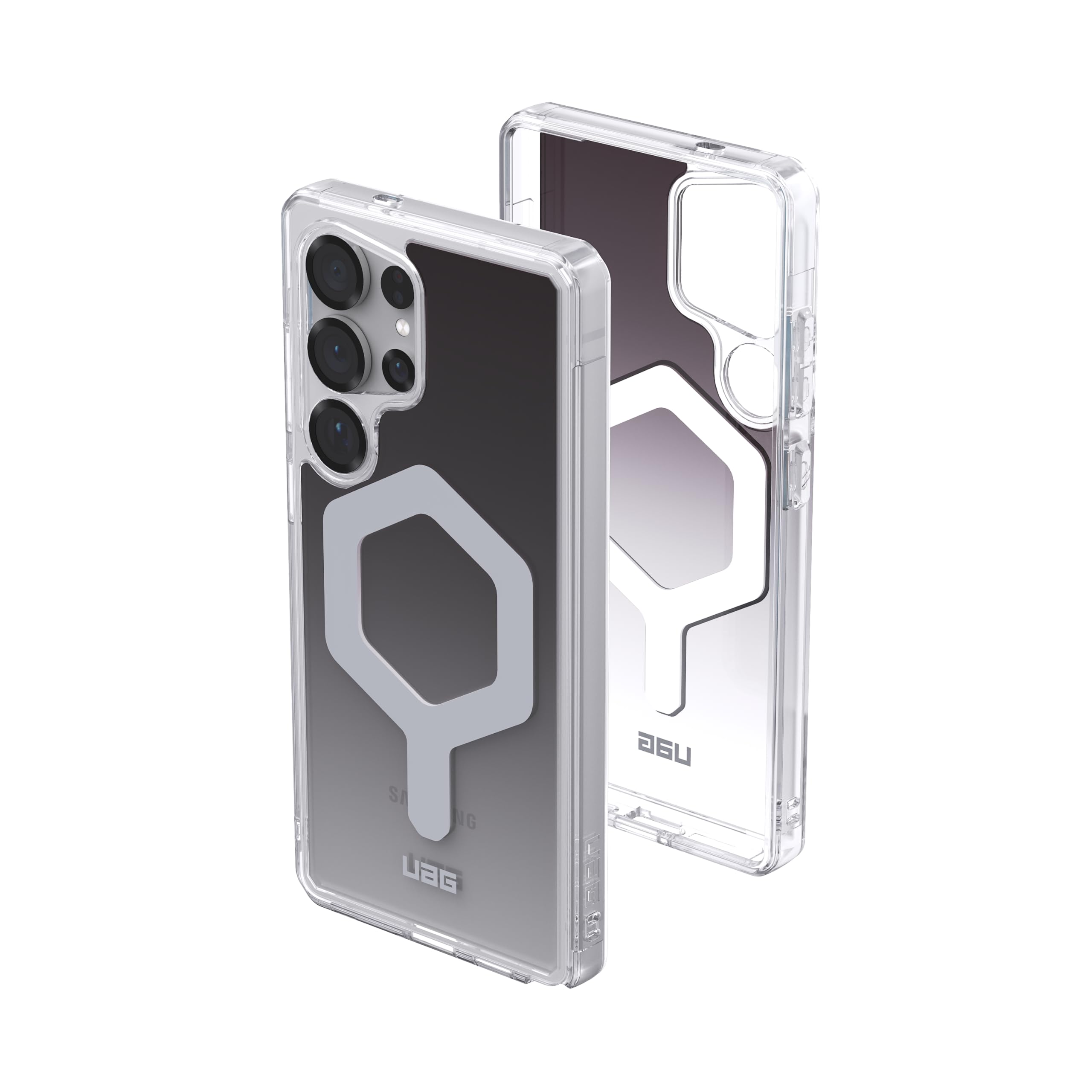 URBAN ARMOR GEAR UAG Designed for Samsung Galaxy S25 Ultra Case 6.9" Plyo Pro - Compatible with Magnetic Charging Translucent Rugged Military Drop Tested Protective Cover, Black/Clear Ombre