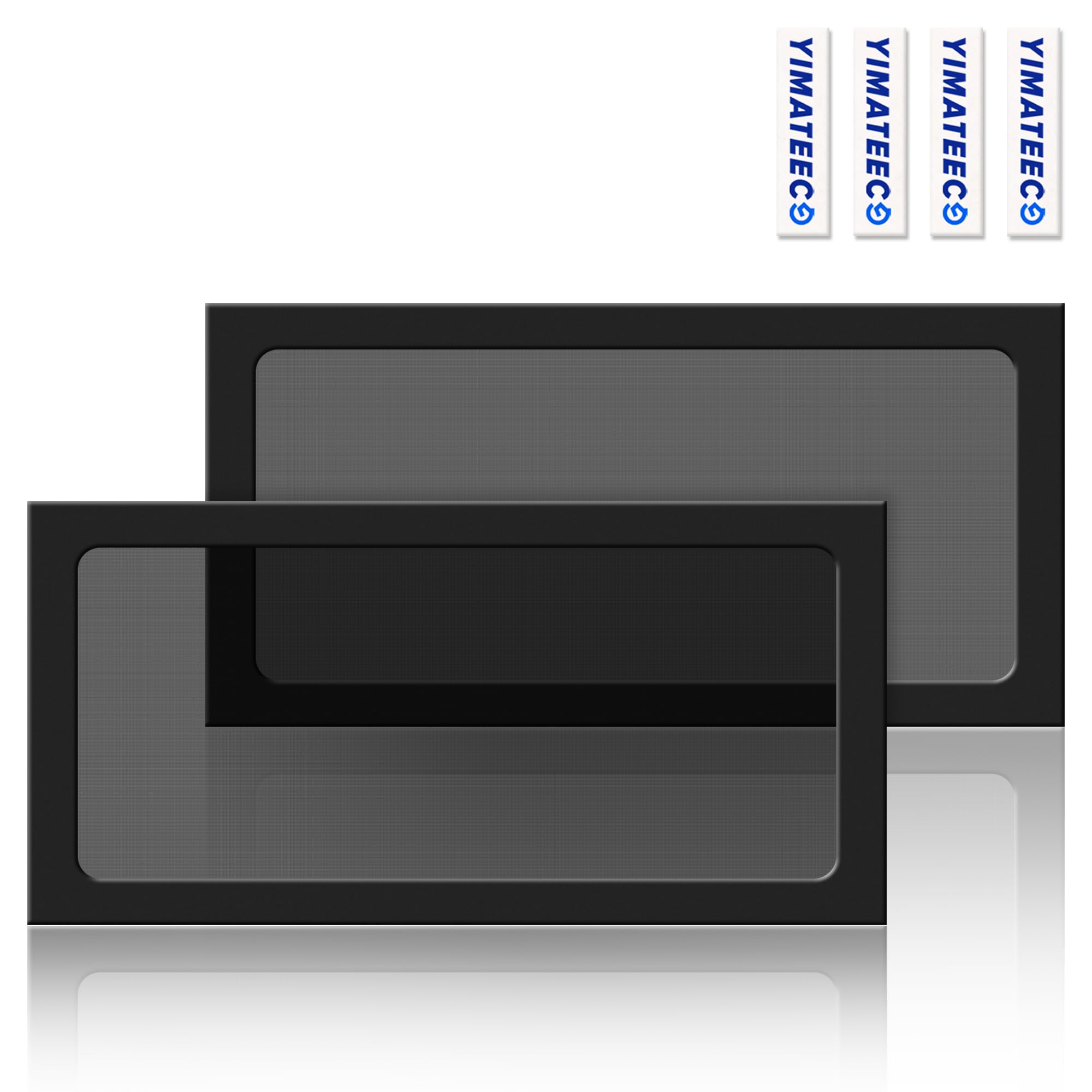 YIMATEECO 240mm Dust Filter PC Case Dust Mesh Filter for Computer Case Cooler Fan, 2 Pack Magnetic Frame Dustproof Cover Fan Grills (Nylon 80 Mesh, 120 * 240mm, 2pcs, Black) — image 1