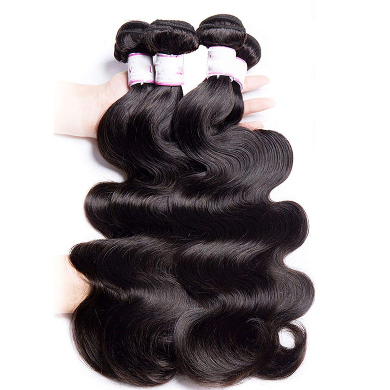 Amazon Com Brazilian Hair Weave Bundles With Closure Middle Part