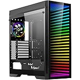 Gaming Case Full Tower, with Tempered Glass Side Panel & ARGB LED Mirror, Supports 7x120mm Fans, GAMEMAX Abyss-TR