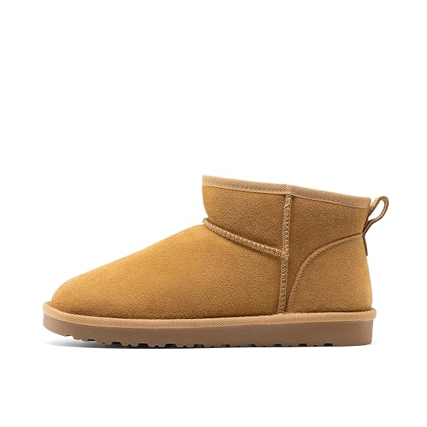BRUNO MARC MEN’S WINTER BOOTS COZY SUEDE COLD WEATHER OUTDOOR CASUAL WARM FUZZYCLASIC SHORT BOOTS,SIZE 8.5,CHESTNUT,BMUMSB2504