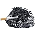 Decorative Metallic Look Mythical Dragon Ashtray with Celtic Symbol or Medieval Figurine Sculptures As Gothic Home Decor and Barware Smoking Receptacles & Fantasy Gifts for Smokers