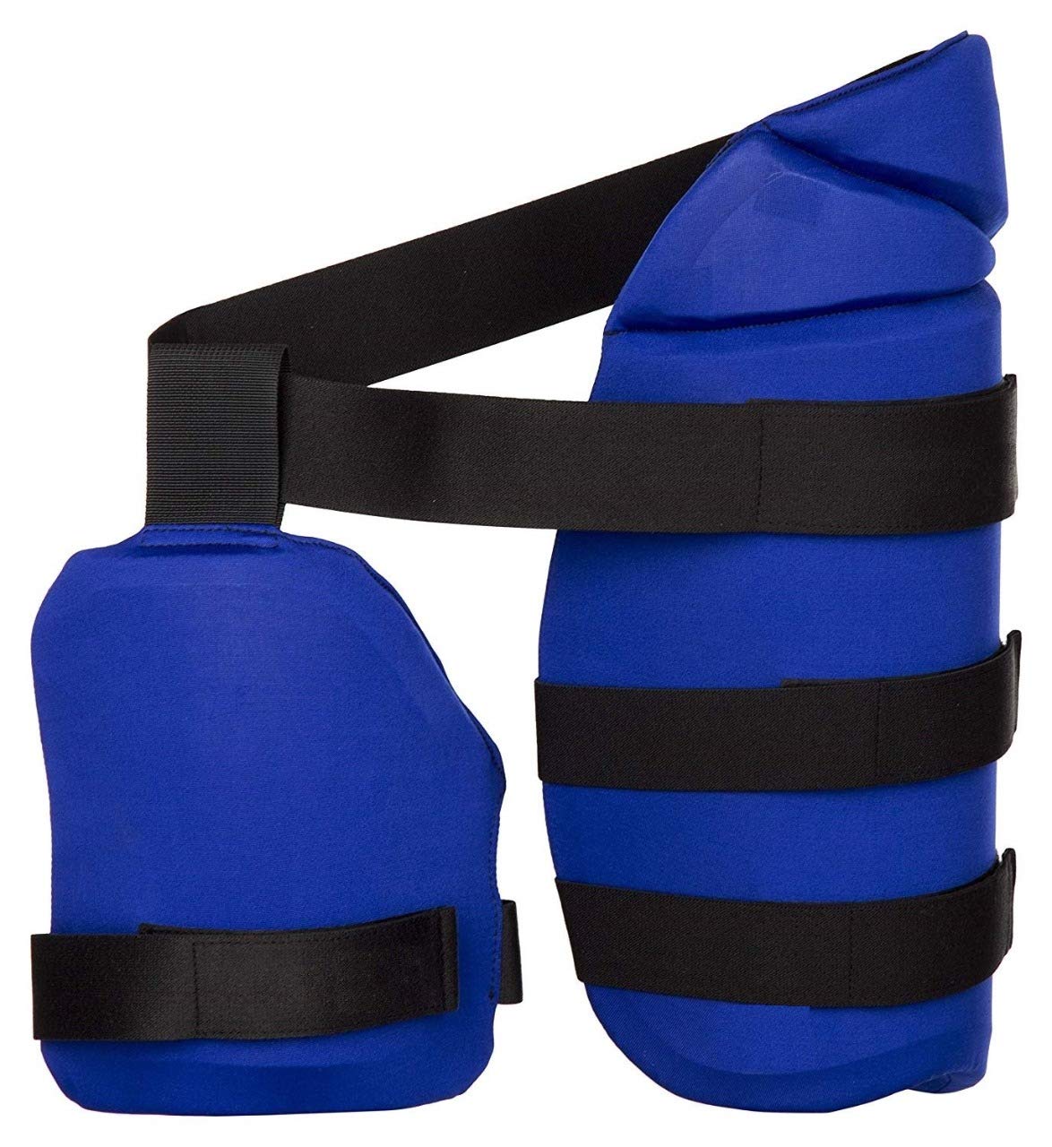 Esha Men's Wood Cricket Batting Inner Thigh Guard Pad Protector, White Gold