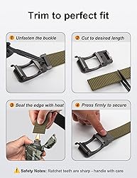 JUKMO Men's Reversible Ratchet Belt - 2 Styles in