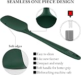 HOTEC 600℉ Heat Resistant Silicone Spatula Set Dark Green 5 Pcs BPA-Free view 6