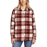 Eddie Bauer Women's Soft Microfleece Button-Up Shirt – Midweight – Chest Pocket – Classic Fit – Casual Layering