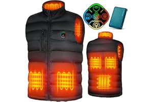 KOVNLO Heated Vest for Men With Battery Pack Included, Smart Controller with Lights-out Design, Electric Heated Jackets