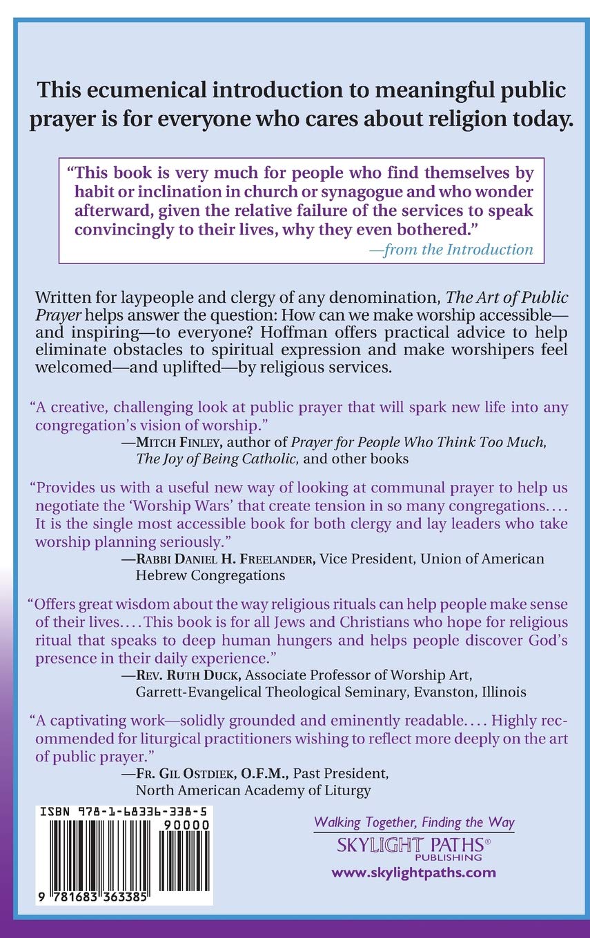 The Art Of Public Prayer 2nd Edition Not For Clergy Only Amazon Com Br