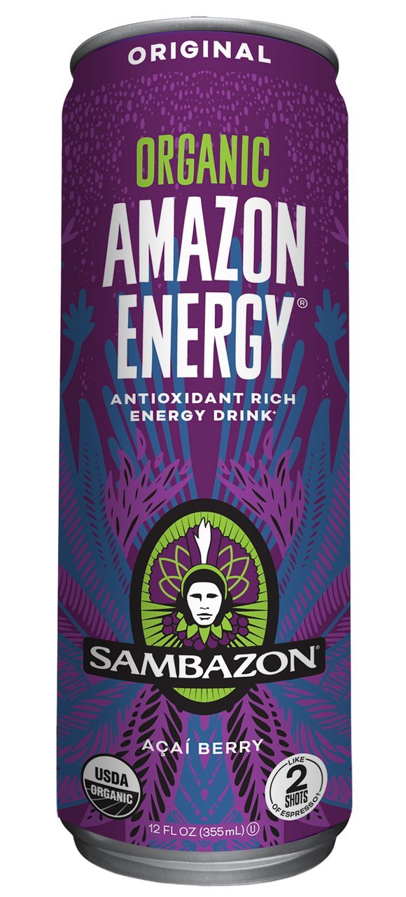Sambazon Amazon Energy Drink, Original Acai Berry, 12 Ounce (Pack of 12