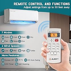 Albott 24000 BTU Mini Split Air Conditioner Heat