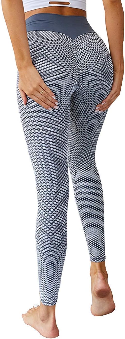JBENG Women's High Waist Yoga Pants Tummy Control Booty Stretchy Leggings Workout Squat Proof Butt Lift Tights