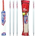 Bratla Cricket Set Wooden Kids & Adult Includes Cricket Bat Tennis Ball Stumps and Bag Perfect Starter Set