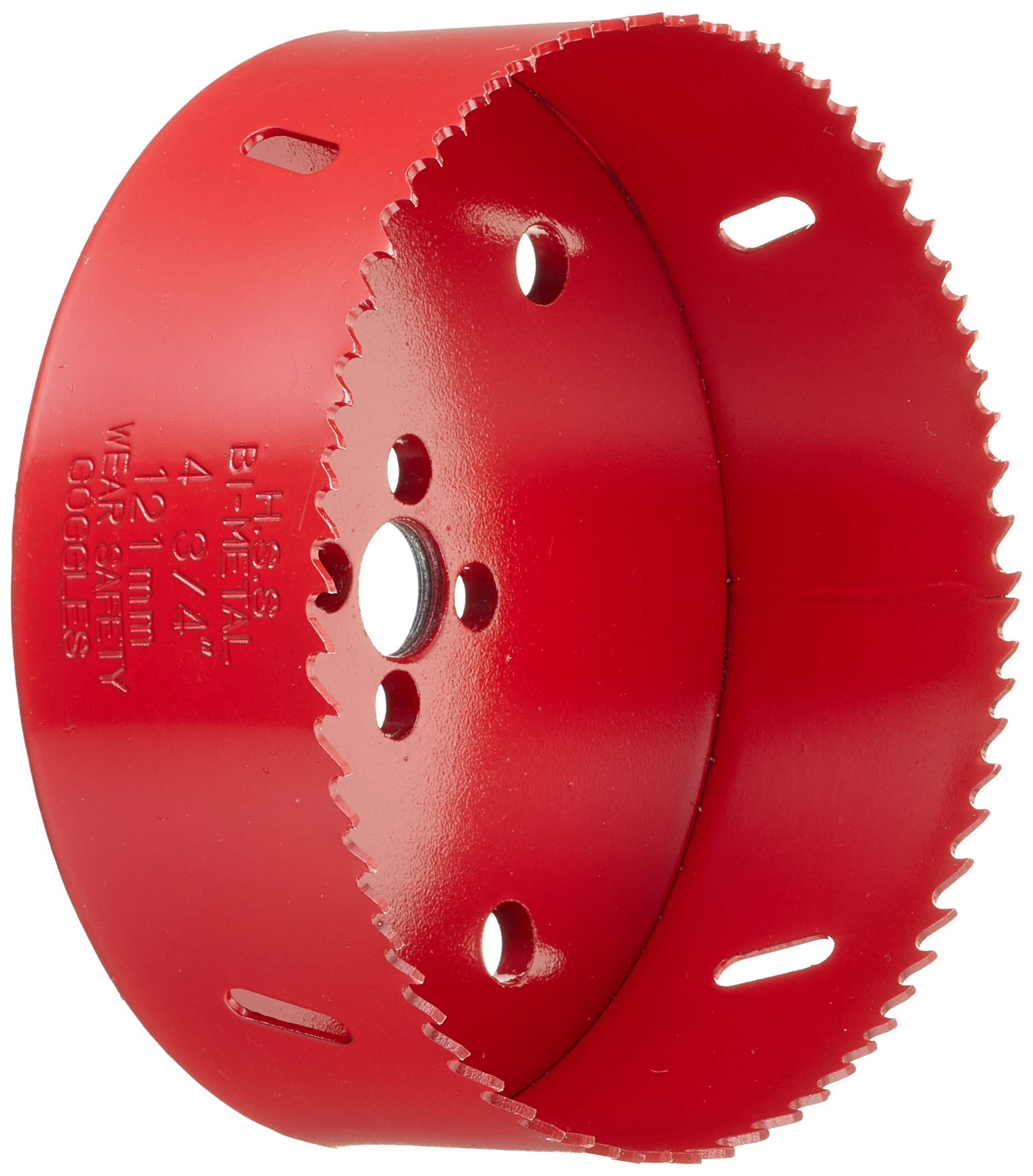 Ruko HSS Bi-Metal Hole Saw with Varied Toothing, Red Finish, 121mm Diameter, R106121