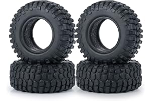 JHR MOHERO 1.0 Crawler Tires Soft Rubber Wheel Tires 4PCS for 1/24 Axial SCX24 90081 AXI00001 AXI00002 AXI00005 AXI00006 RC Crawler Car (50mm)