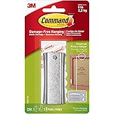 Command 5 lb Universal Hangers, 1 Hanger, 6 Strips | Universal Hangers for Sawtooth, D-Ring, Wire, Keyhole and Other Frames, Damage-Free Hanging for Home D&eacute;cor