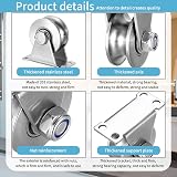 Hmkesoteric 2x 32mm U Groove Pulley Wheels Stainless Steel Ball Bearings Smooth view 4