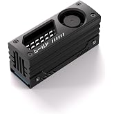 EZDIY-FAB Shield M.2 SSD Heatsink with Build-in 20mm PWM Fan, Premium Aluminum Design, High-Performance SSD Cooler for M.2 2280-Black-1 Pack
