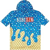 Baseball Lifestyle 101 BSBL SZN Youth Short Sleeve Hoodie with Front pouch pocket V2 Ice Cream Youth Sizes Small to XL