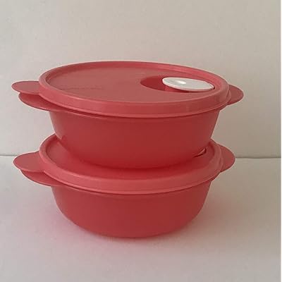 Tupperware CRYSTALWAVE Microwave Lunch Bowl 2pc Set, 2.5 cups