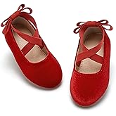 ESTINE Mary Jane Flats for Toddler Girls Little Kids Glittery Dress Princess Wedding Ballet Shoes