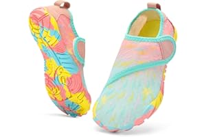 SUITSER Kids Water Shoes Boys Girls - Wide Toe Box Quick Dry Barefoot Shoes Breathable Non Slip Aqua Athletic Sneakers for Swim Beach Pool Kayak Hiking Sand Walking Travel Essentials (Little Kid/Big Kid)