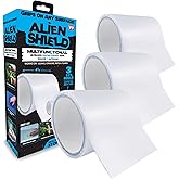 Alien Shield Deluxe Transparent Sealing Tape Waterproof Repair Tape Adhesive Strips Patch Tape to Repair Tears, Cracks, and Leaks, 3 Rolls Total 19.5" L x 4&rdquo; W As Seen On TV