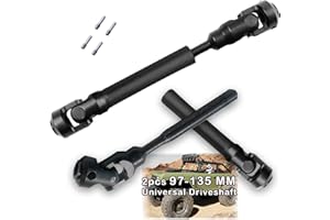 ARRCAT 2pcs RC Drive Shaft 97-137mm for 1/10 SCX10，SCX10-II RTR,（97-137mm）