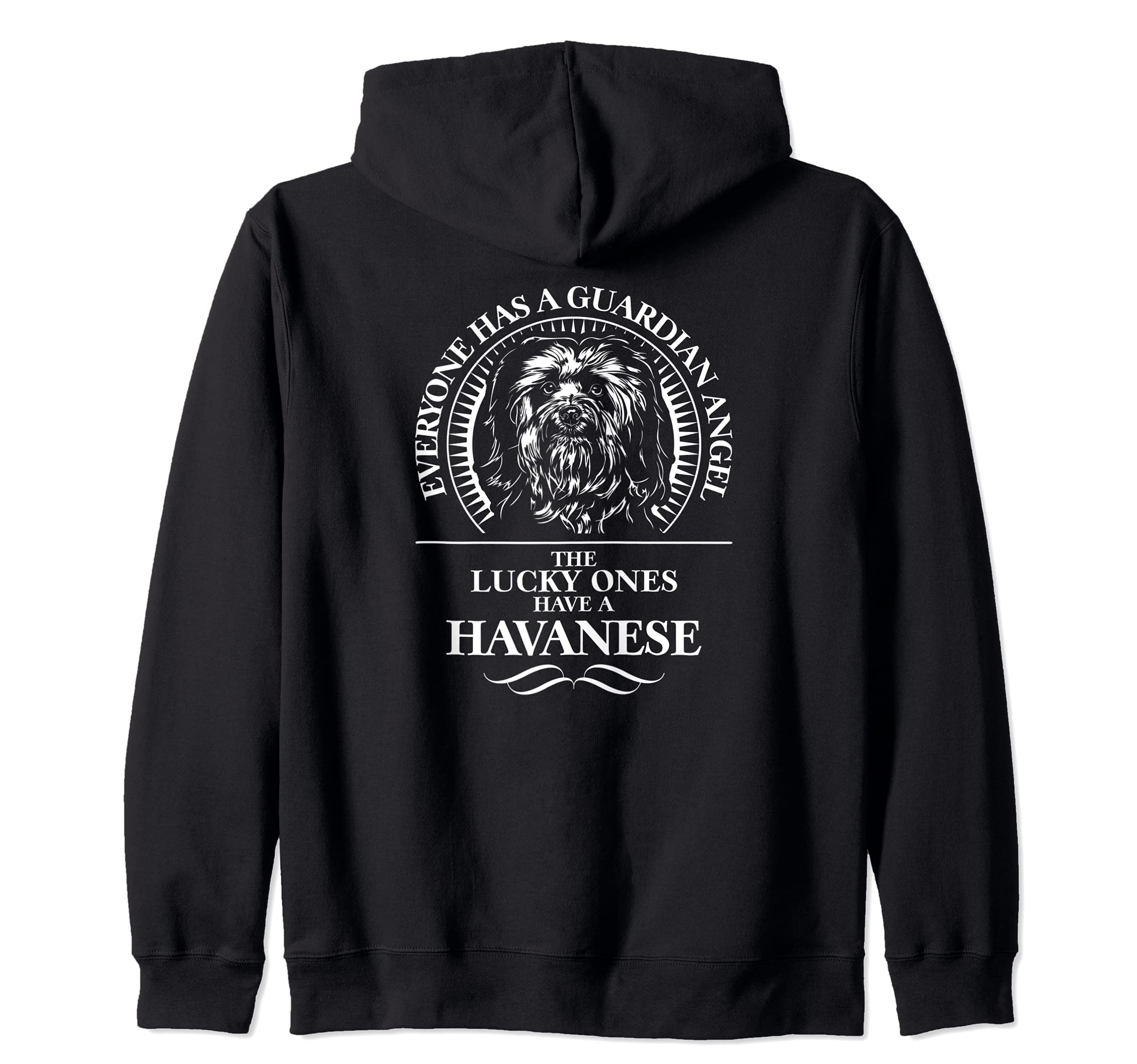 Funny Proud Havanese Guardian Angel dog saying Zip Hoodie