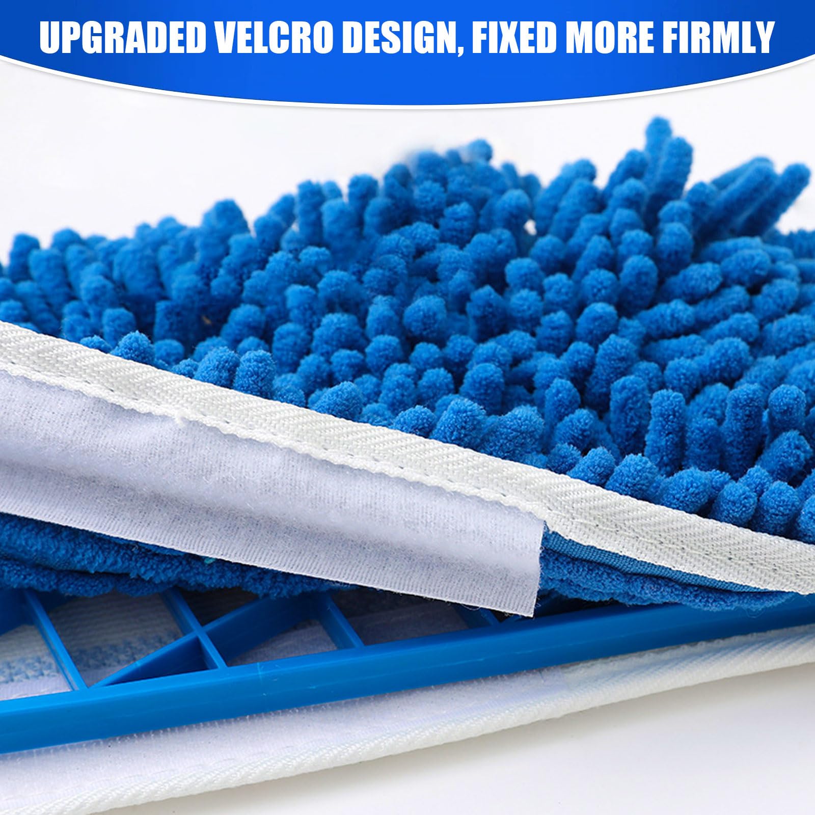 Dovcleing 2 Pack Microfiber Mop Refills Compatible with O-Cedar Dual-Action Flip Mop Resuable Replacement Mop Heads for Dry & Wet Use