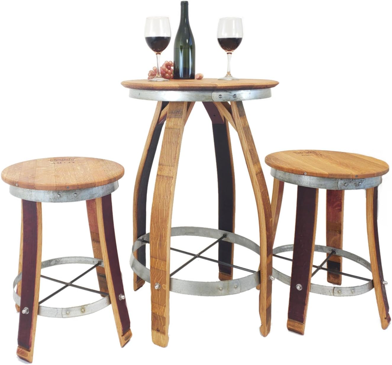 Amazon Com Central Coast Creations Pub Set Swivel Top Stools