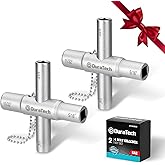 DURATECH 4 Way Sillcock Key Set, 1/4", 9/32", 5/16", 11/32", 2-Pack, for Valve, Faucet, and Spigots