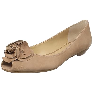 nine west nude flats