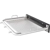 Pit Boss Deluxe Stainless Steel Grill Side Shelf &ndash; Removable Prep Tray with Tool Hooks &ndash; 19.02" L x 14.81" W x 2.76" H