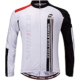 sponeed Men's Bicycle Shirts Long Sleeve Biker Jerseys Full Zipper Winter Cycling Gear Breathable