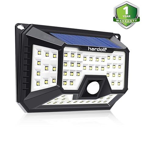 Hardoll Solar Lights for Garden 66 LED Motion Sensor Security Waterproof Lamp for