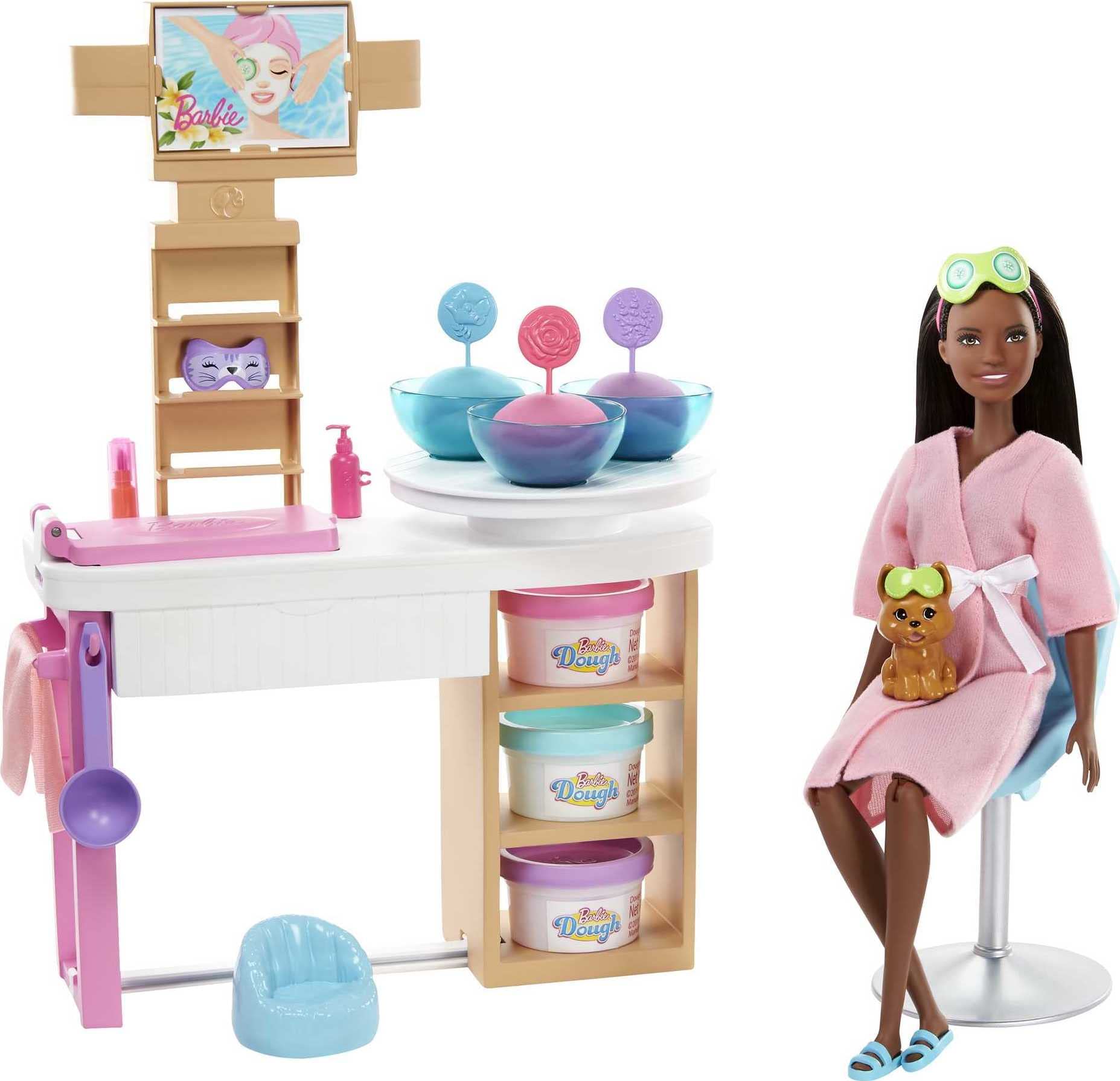 Barbie Face Mask Spa Day Playset, GJR85