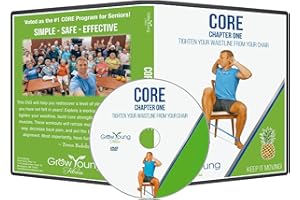 Grow Young Fitness Chapter One Core Starter Kit Exercises for Seniors - Tone, Tighten, and Strengthen Your Waistline from Home - Simple, Safe, Effective Workout DVD for Elderly