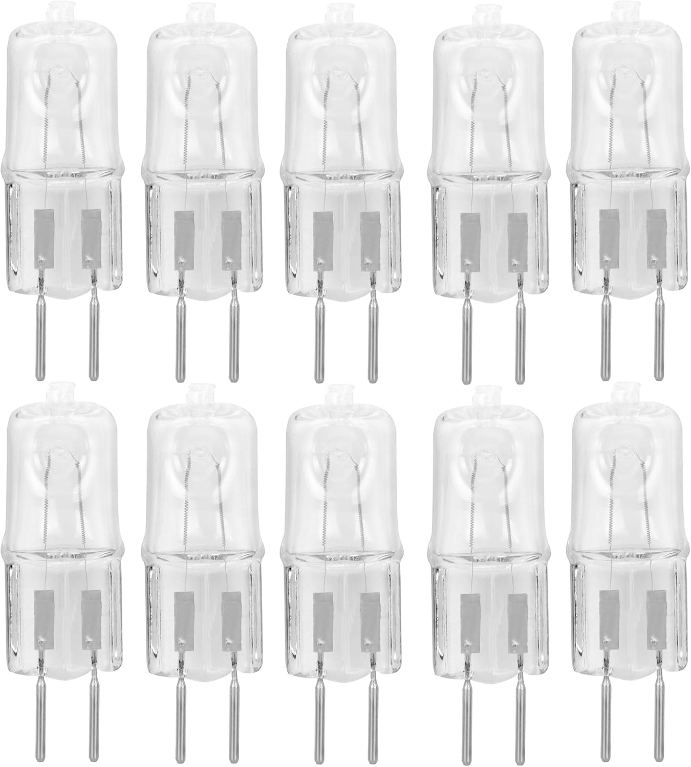 Oil Lamps & Accessories - 10 Pack Clear Lense Dimmable Q75/G5.3/CL/120V G5.3 JCD 75 Watt Halogen Light Bulb Electric Bulbs Replacement Candle Warmer Aroma Therapy Spa Oil Lamp Incense Diffuser Wax Burner Bulb G5.3 CL 75W