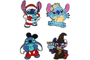 SOLOB Anime Pins Cute Pins Cartoon Blue Pins for Backpacks, Birthday Christmas Children's Day Gift for Kids Friends Anime Fans,Pack Includes 4 Pcs