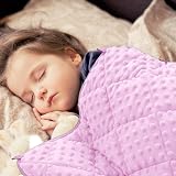 MAXTID Weighted Blanket for Kids 3lbs Pink 36x48 Kids Heavy Blanket Comfort Sensory Blankets for Girls