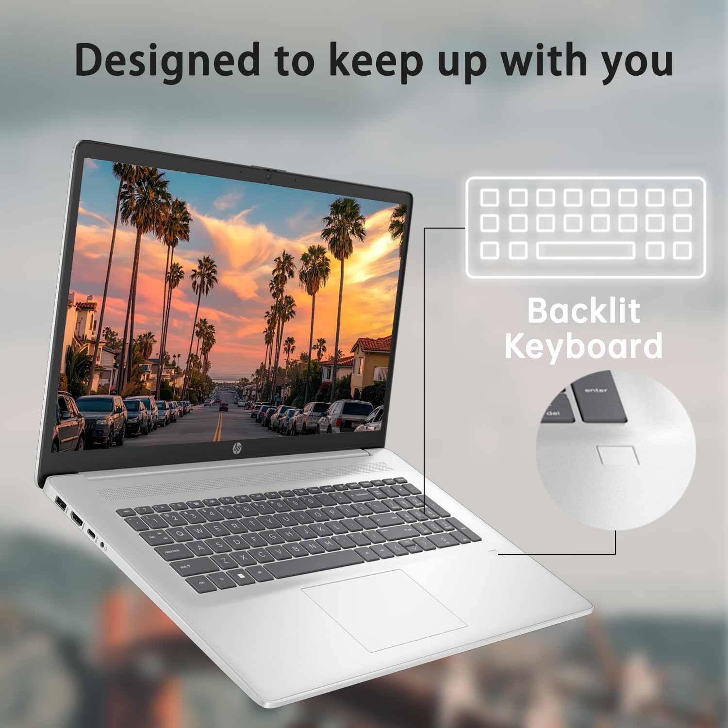 HP 17t Laptop, 17.3