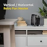 Russell Hobbs 1800W Vertical/Horizontal Retro Fan Heater RHRETHFH1001B view 3